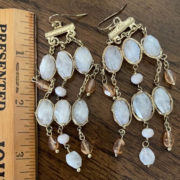 Noonday Collection White Beaded Earrings - Picture 2 of 2